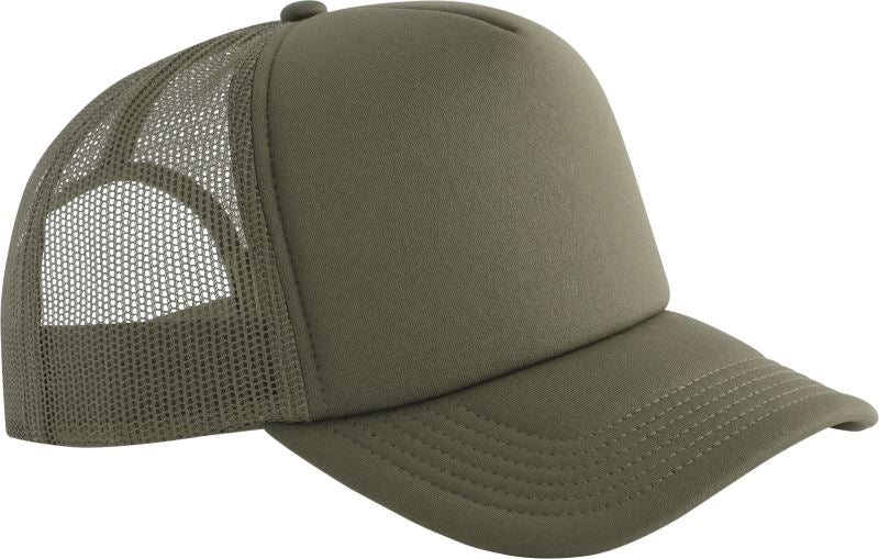Unisex 6 Panel Foam Trucker kapa Beechfield – olive green