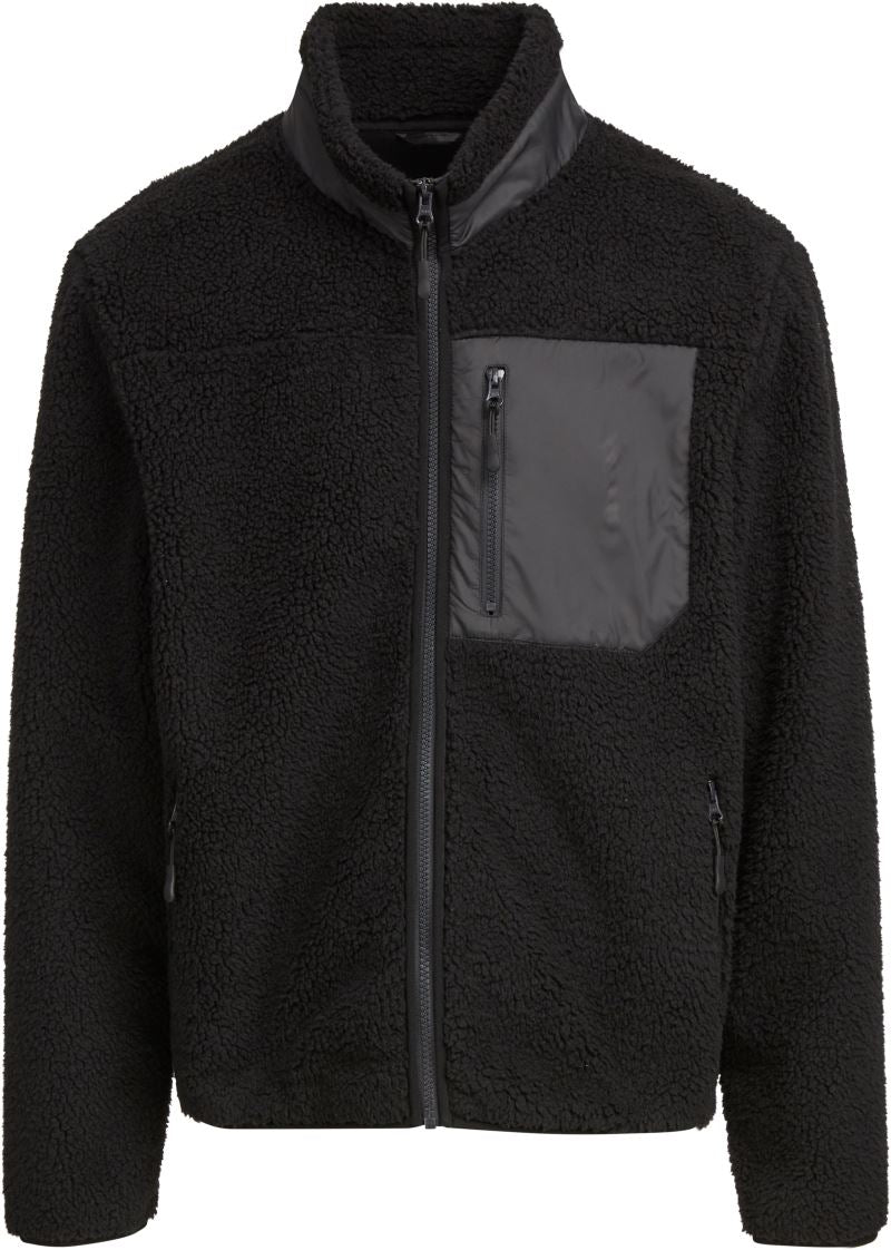 Unisex flis jakna "Bonded Sherpa" Build your Brand – Črna