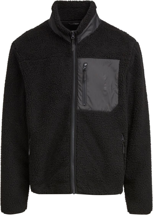 Unisex flis jakna "Bonded Sherpa" Build your Brand – Črna