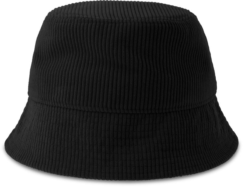 Unisex corduroy Bucket Hat Atlantis – Črna