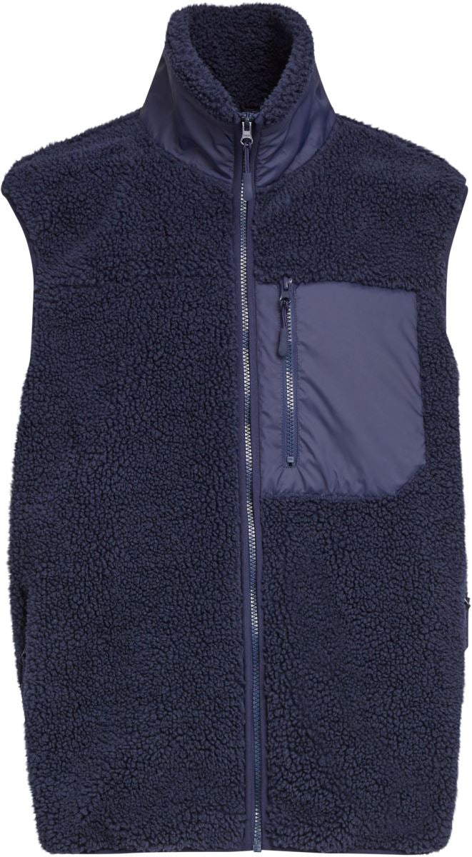 Unisex flis brezrokavnik "Bonded Sherpa" Build your Brand – Mornarsko modra