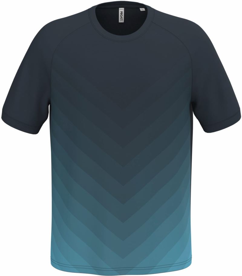 Unisex Sports Shirt color gradient Kariban – Mornarsko modra