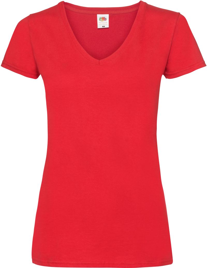 Ženska Majica Kratek Rokav F.O.L.  Lady-Fit Valueweight V-Neck T - oblekanadom