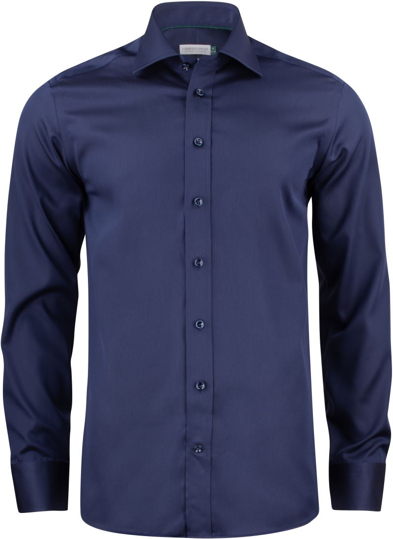 Moški non-iron shirt dolgi rokav J.Harvest & Frost – Mornarsko modra