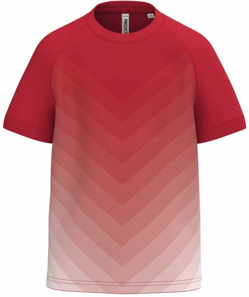 Otroška Sports Shirt color gradient Kariban – sporty red