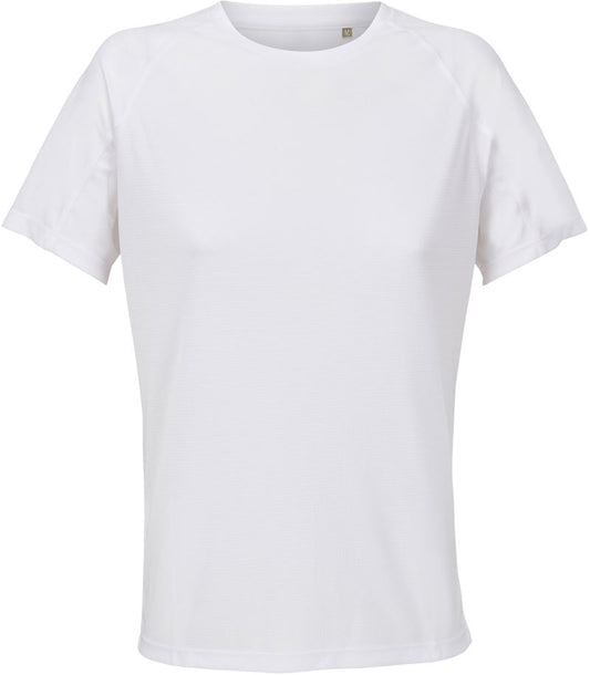 Ženska Raglan Sport Shirt SOL's Collection – Bela
