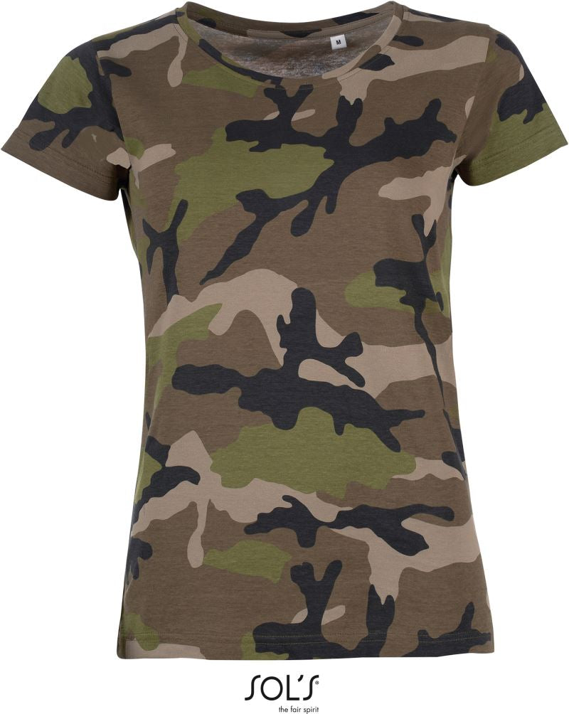 Ženska Majica Kratek Rokav SOL'S  Camo Women - oblekanadom