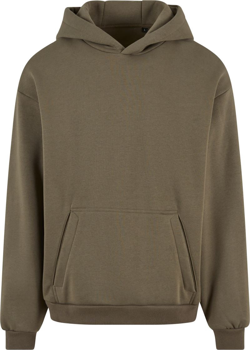 Unisex težji prevelik kroj Unisex s kapuco pulover New Morning Studios – olive
