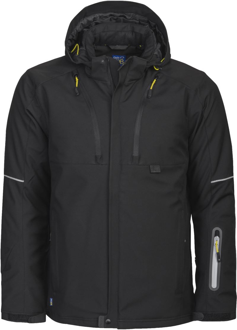 Unisex lined delovna oblačila softshell jakna Projob – Črna