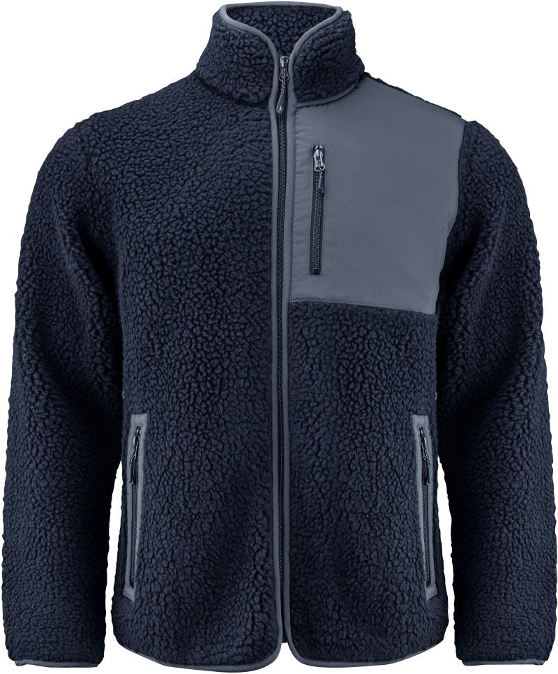 Moška Sherpa flis jakna "Two-Tone" James Harvest – Mornarsko modra