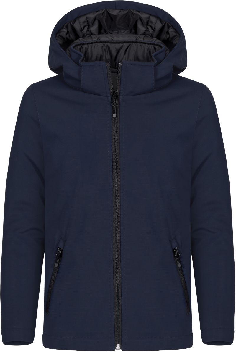 Otroška podložena Otroška s kapuco softshell jakna Clique – dark navy