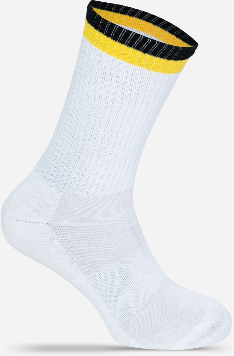 Unisex tennis Socks "Two Tone" Mr.Socks – white/black/yellow