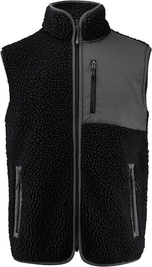Moška Sherpa flis brezrokavnik "Two-Tone" James Harvest – Črna