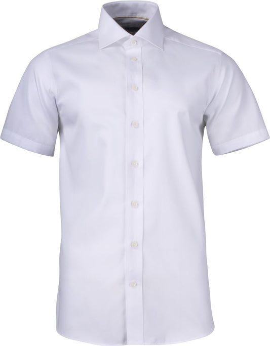 Moški twill Shirt kratek rokav J.Harvest & Frost – Bela