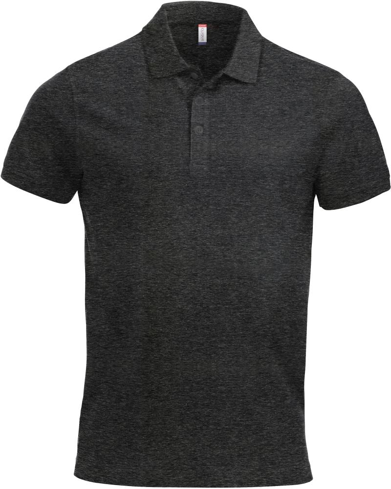 Moška težji Piqué polo Clique – anthracite melange