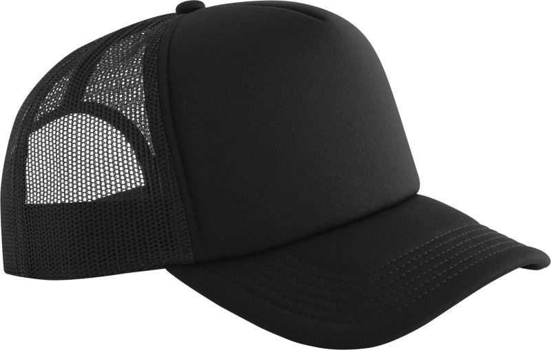 Unisex 6 Panel Foam Trucker kapa Beechfield – Črna