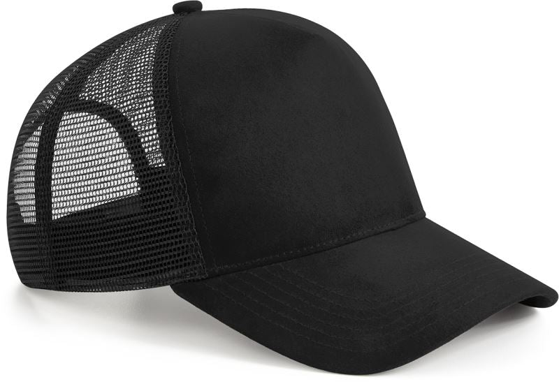 5-panelna kapa "Suede Snapback Trucker" - Beechfield | B643 - Modni in udobni dodatek za vsakodnevno nošenje