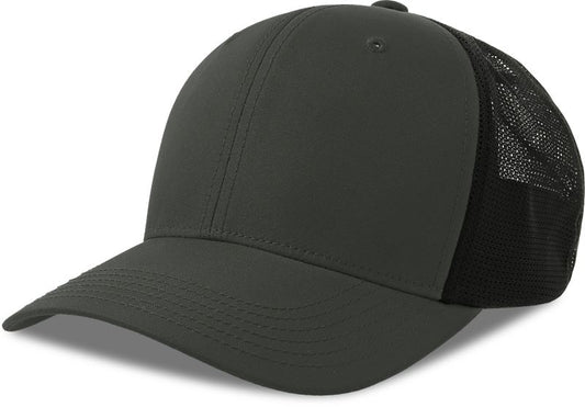 Unisex 6 Panel Trucker kapa Atlantis – dark grey/black