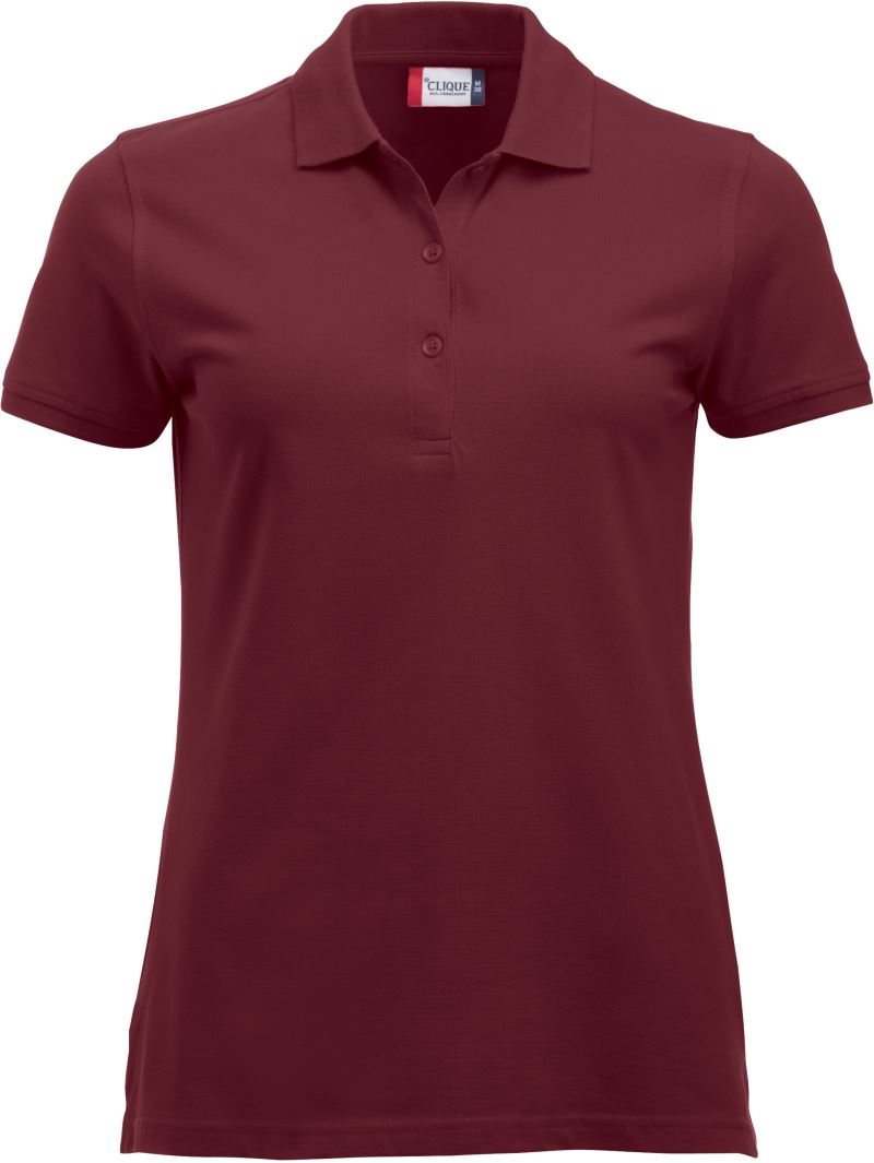Ženska težji Piqué polo Clique – Bordo