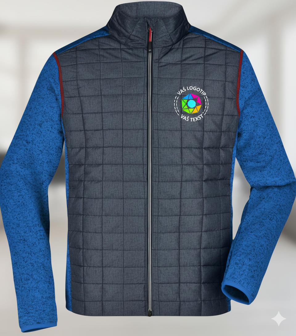 Moška hibridna jakna z vašim logotipom – VEZENJE - oblekanadom