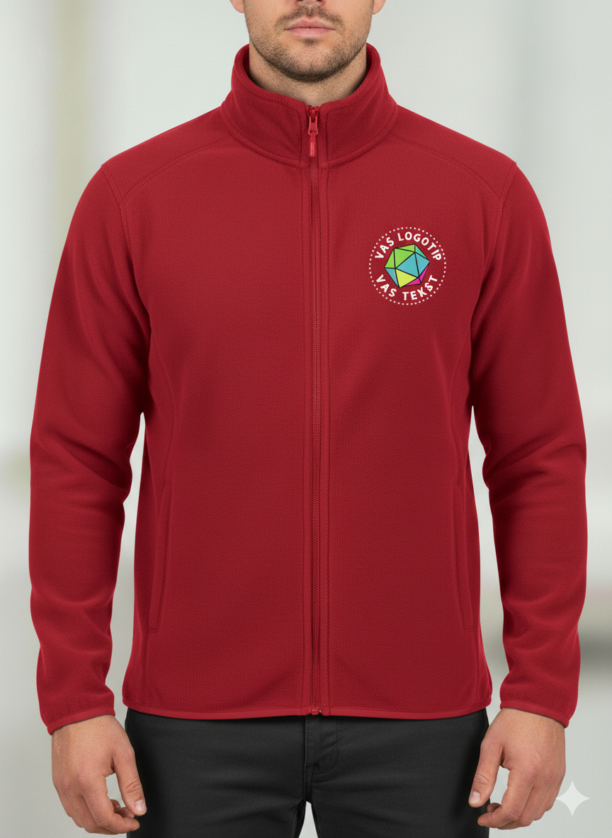 Moški flis z vašim logotipom – VEZENJE - oblekanadom