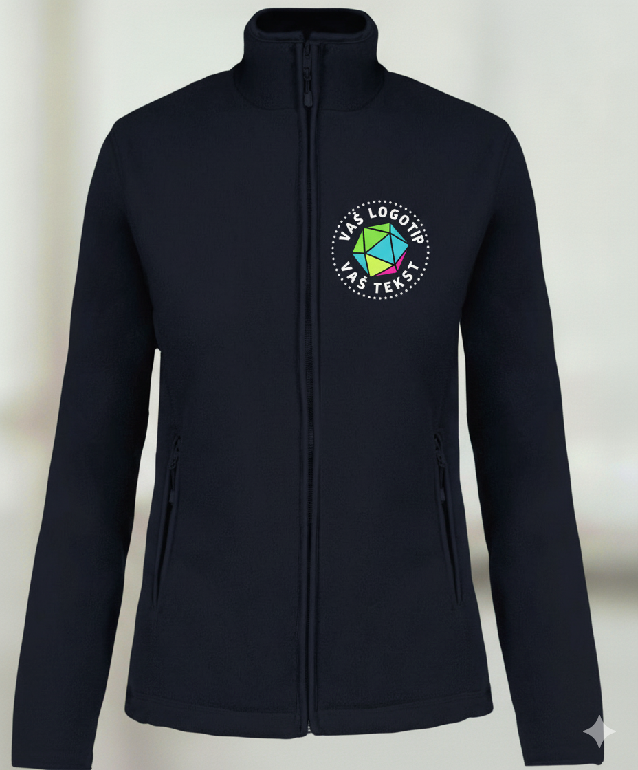 Ženski flis z vašim logotipom – VEZENJE - oblekanadom