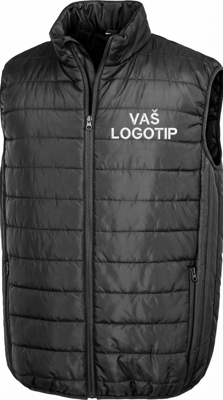 Podložen brezrokavnik z vašim logotipom – VEZENJE (Result Core R 244X)