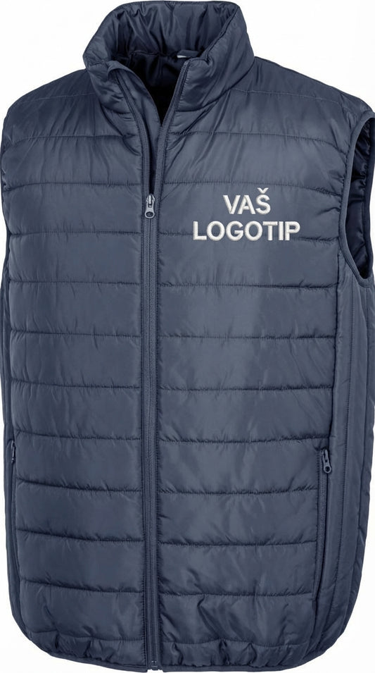 Podložen brezrokavnik z vašim logotipom – VEZENJE (Result Core R 244X)