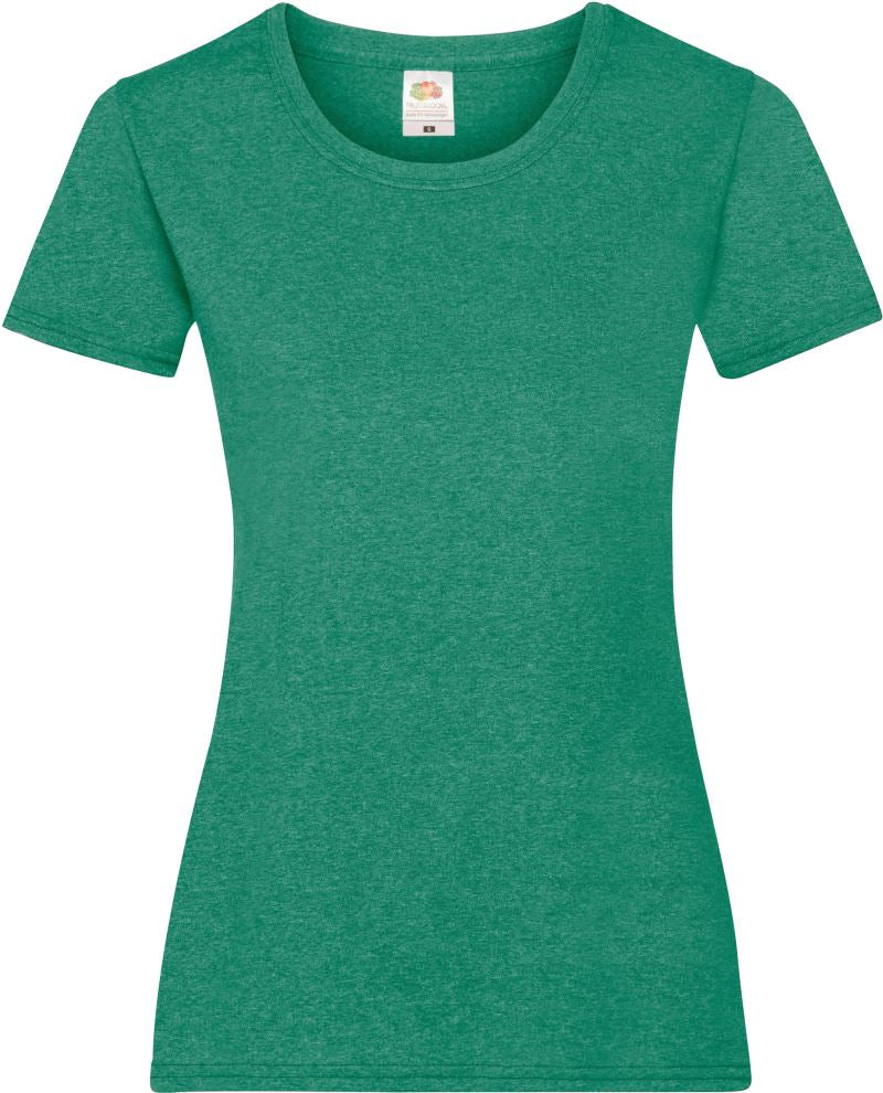 Ženska kratka majica Fruit Of The Loom, oblekaNadom, retro heather zeleno, kakovostna t-shirt za vsak dan, 5 kosov.