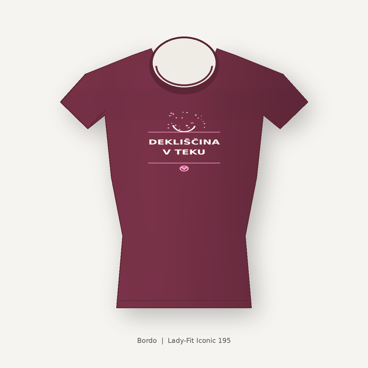 Ženska majica za dekliščino Dekliščina v teku, bordo, Lady-Fit Iconic 195