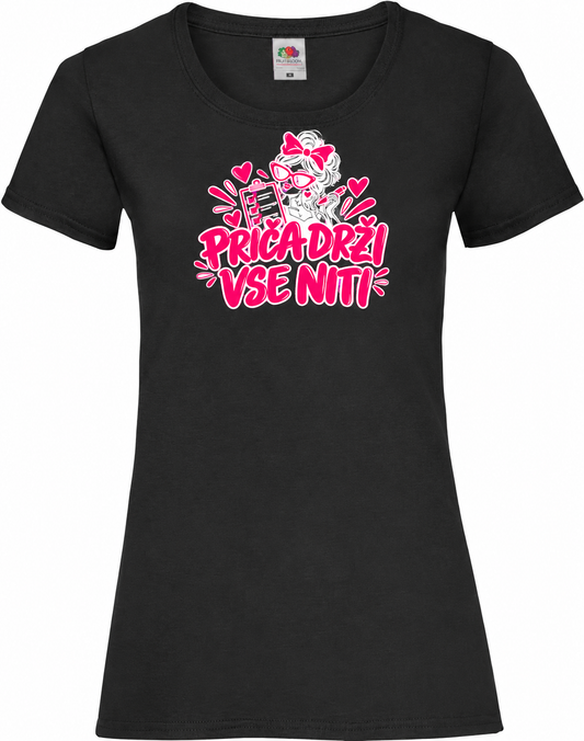 Ženska majica za dekliščino Priča drži vse niti, Fruit of the Loom Lady-Fit, base-02