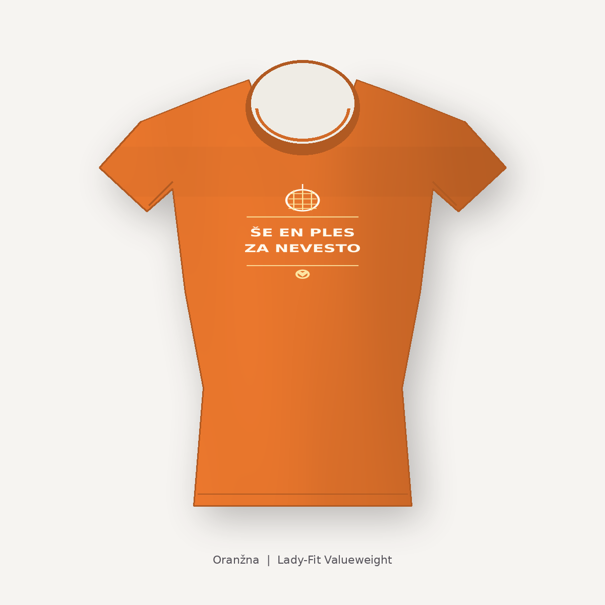 Ženska majica za dekliščino Še en ples za nevesto, oranžna, Lady-Fit Valueweight