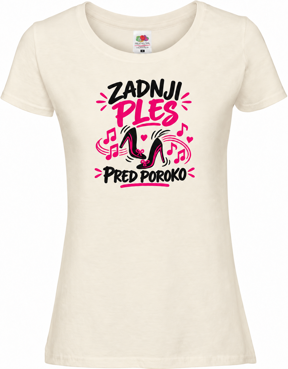 Ženska majica za dekliščino zadnji-ples-pred-poroko, naravna premium Lady-Fit Iconic 195