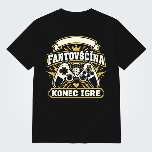 Personalizirana majica za fantovščino - Konec igre, barva Črna