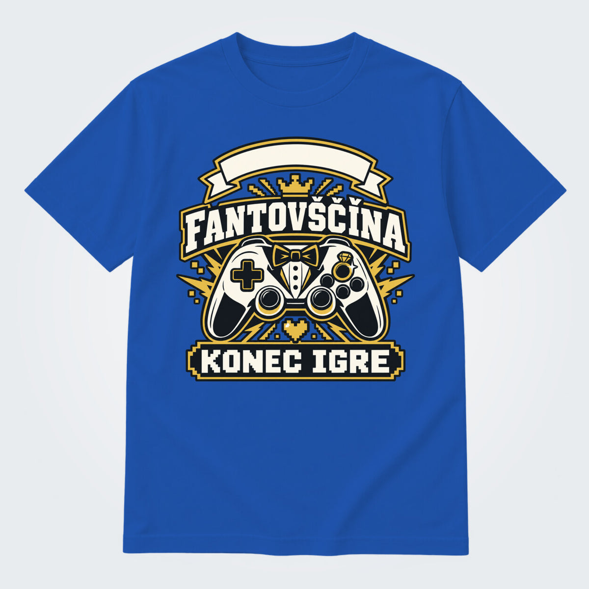 Personalizirana majica za fantovščino - Konec igre, barva Kraljevo modra
