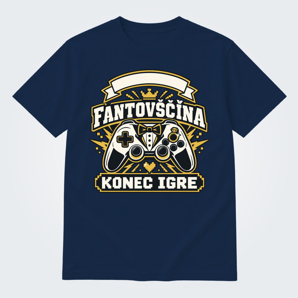 Personalizirana majica za fantovščino - Konec igre, barva Mornarsko modra