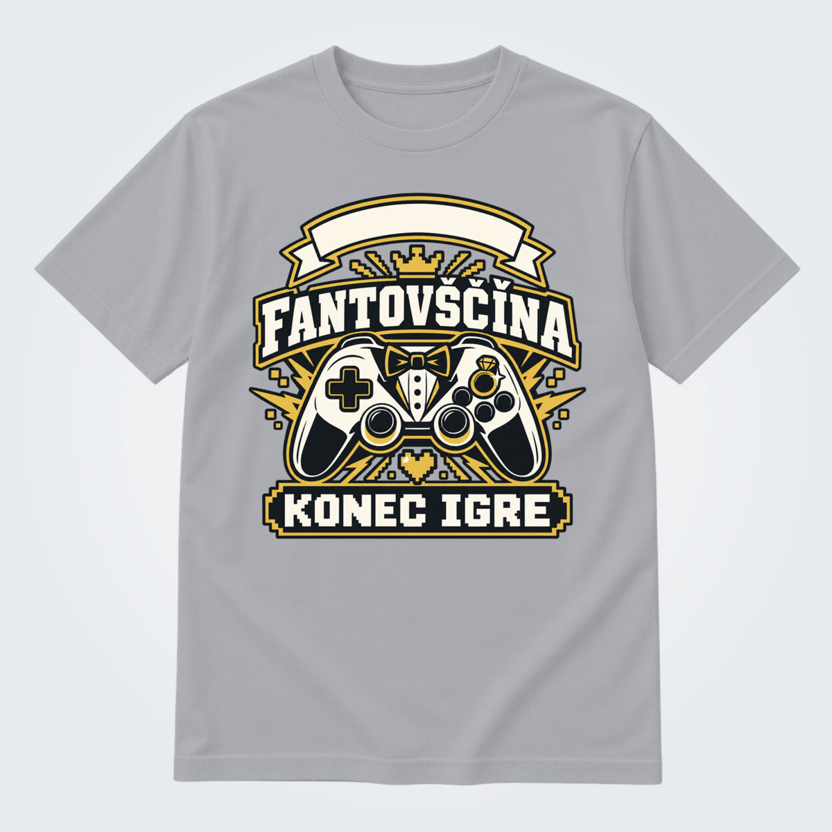 Personalizirana majica za fantovščino - Konec igre, barva Siva
