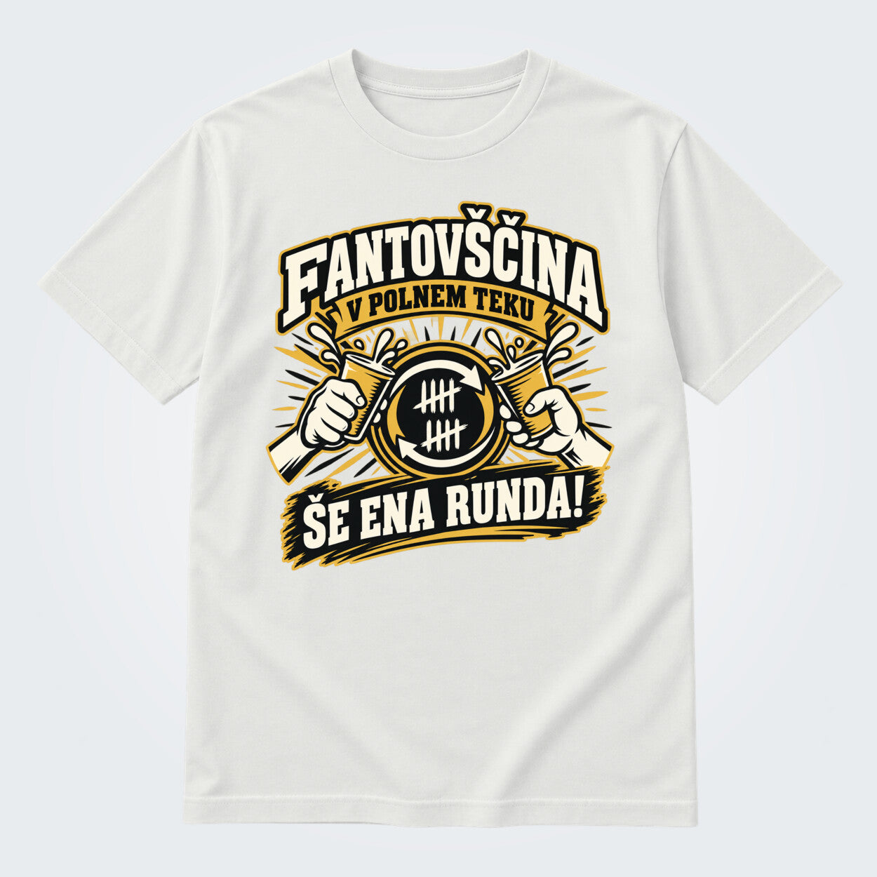 Majica za fantovščino - Še ena runda, barva Bela