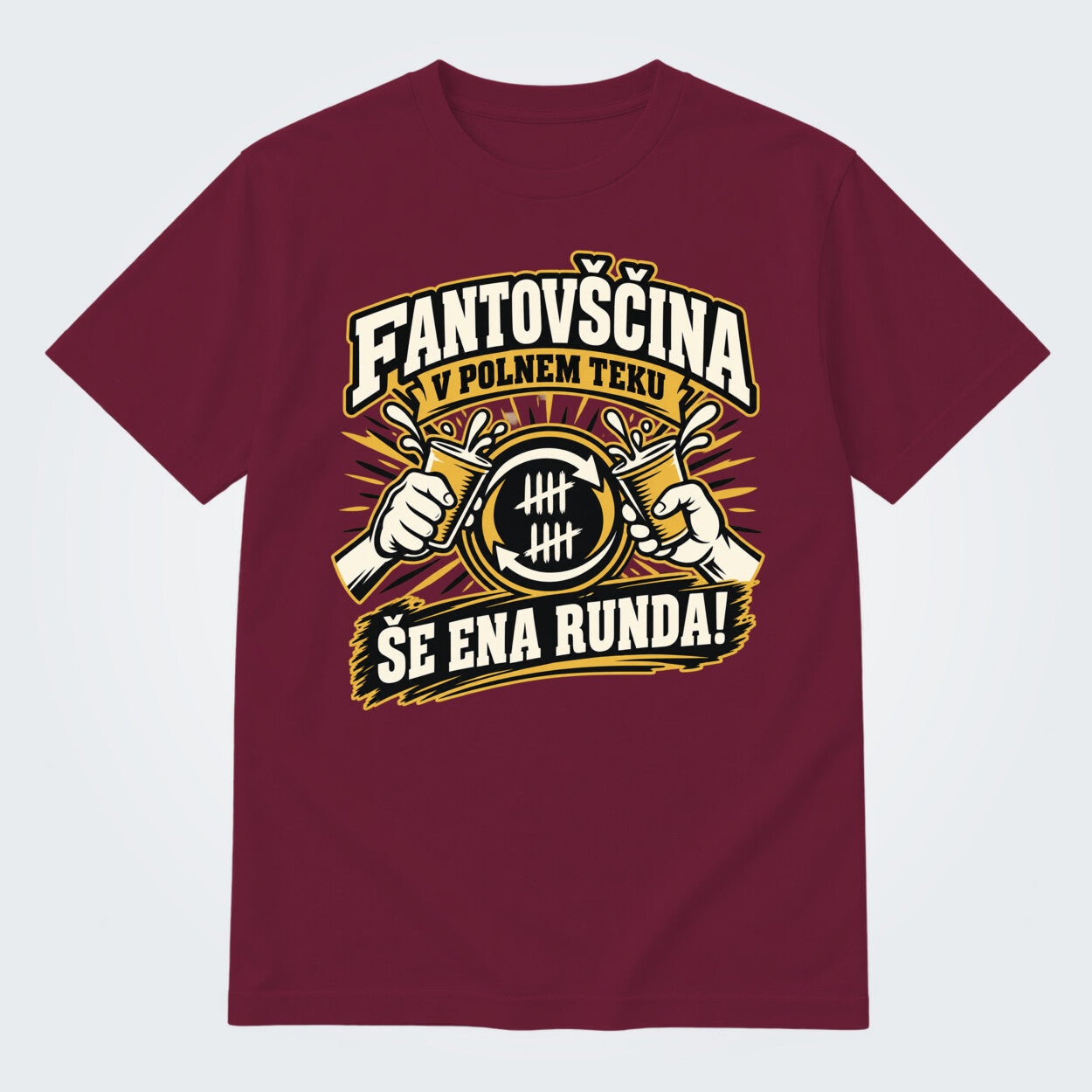 Majica za fantovščino - Še ena runda, barva Bordo