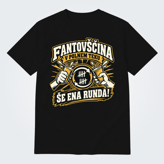 Majica za fantovščino - Še ena runda, barva Črna