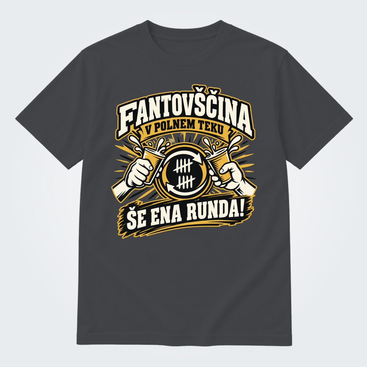 Majica za fantovščino - Še ena runda, barva Grafitna