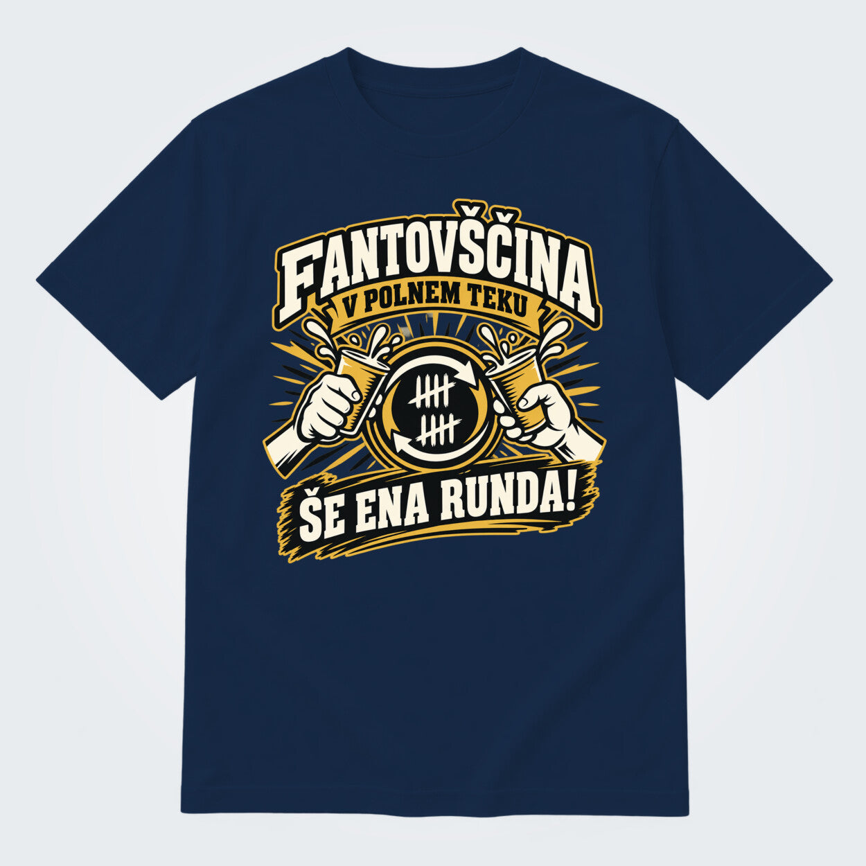 Majica za fantovščino - Še ena runda, barva Mornarsko modra
