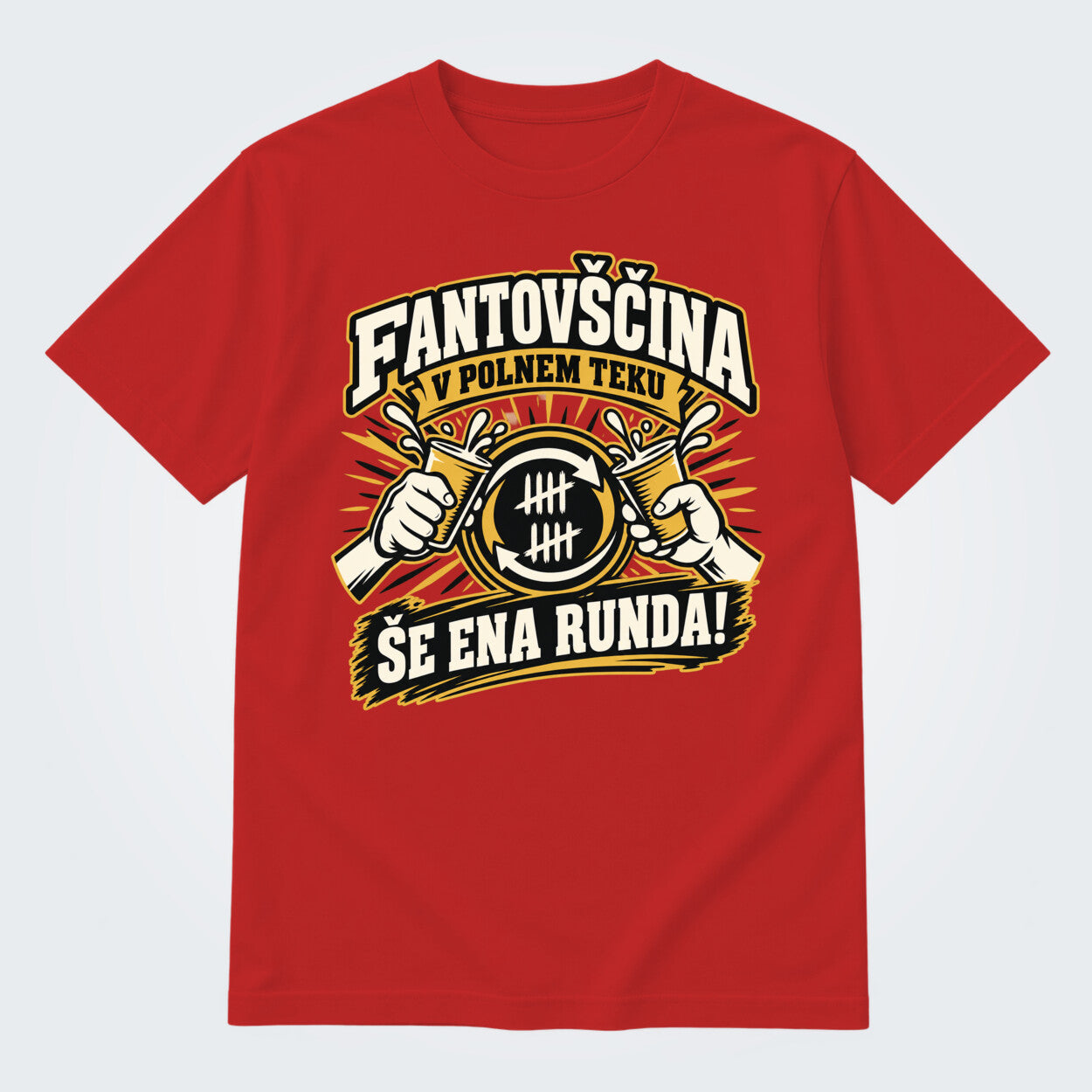 Majica za fantovščino - Še ena runda, barva Rdeča