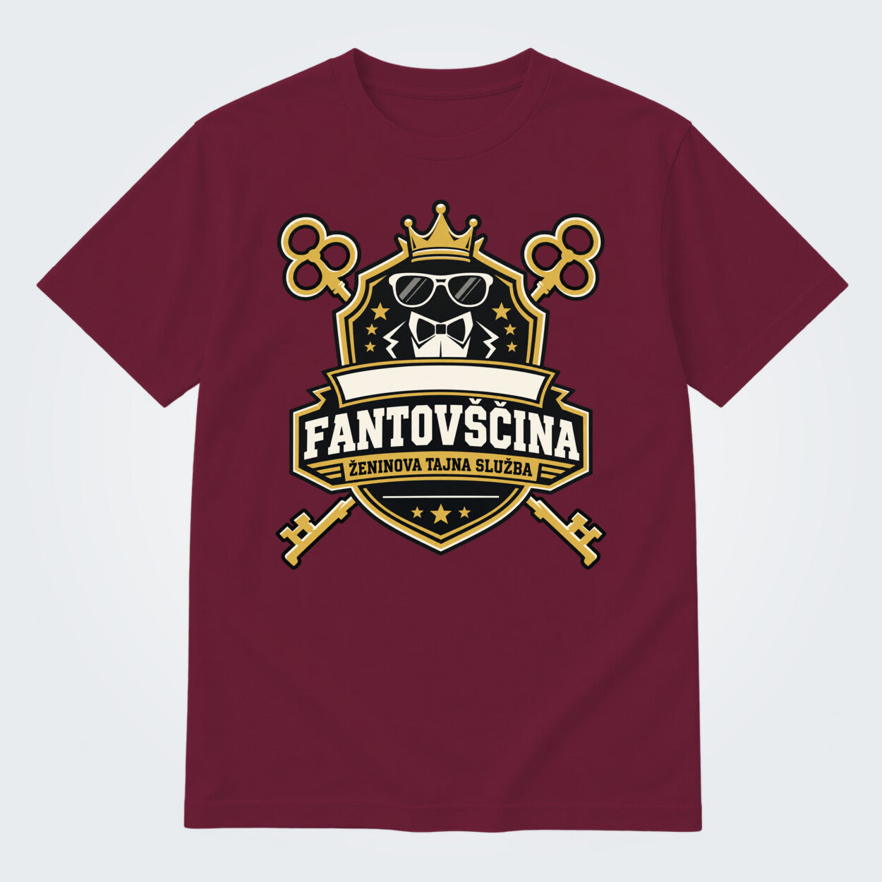Personalizirana majica za fantovščino - Ženinova tajna služba, barva Bordo