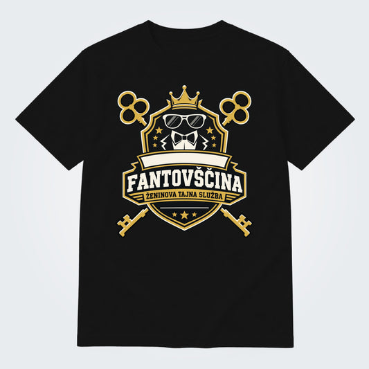 Personalizirana majica za fantovščino - Ženinova tajna služba, barva Črna