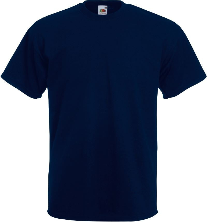 Set 5 moških Fruit Of The Loom majic s kratkimi rokavi, oblekanadom, prikazane na sliki.