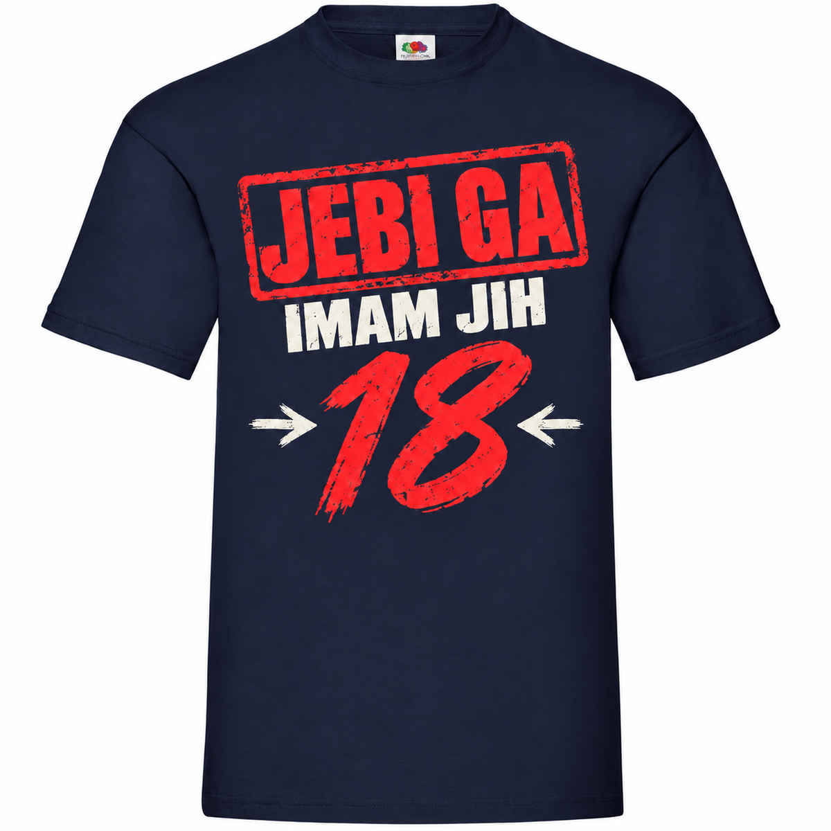 Moška majica za 18 let Jebi ga, imam jih 18, Fruit of the Loom, mornarsko modra