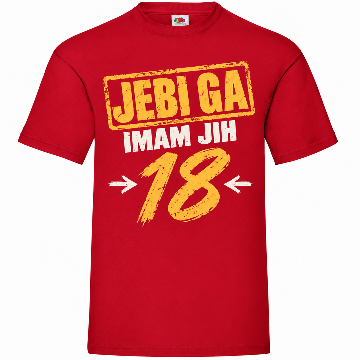 Moška majica za 18 let Jebi ga, imam jih 18, Fruit of the Loom, rdeča