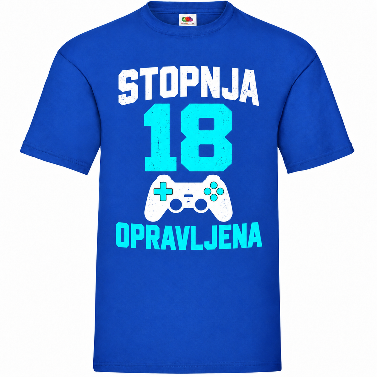 Moška majica za 18 let Stopnja 18 opravljena, Fruit of the Loom, kraljevo modra
