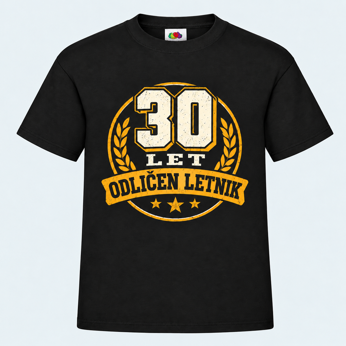Moška majica za 30 let Odličen letnik, Fruit of the Loom, črna